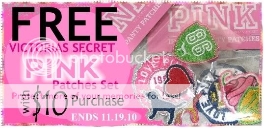 FREE Victorias Secret PINK Patches with $10 Purchase