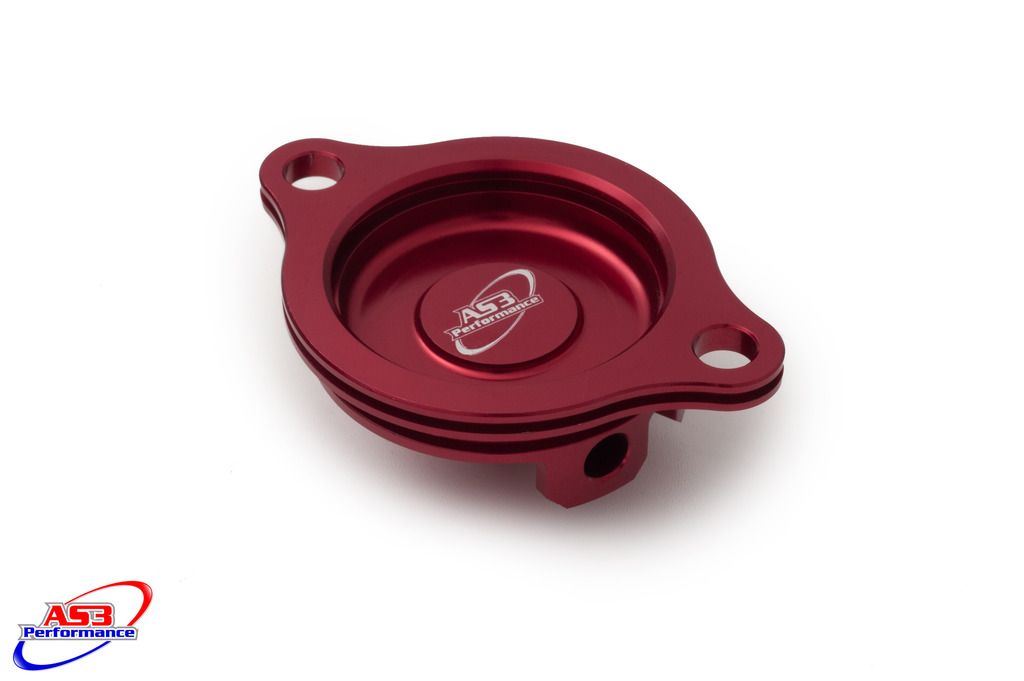 Three T CNC Aluminum Oil Filter Cap Cover Compatible with Honda CRF250R 2004-2009 Red CRF250X 2004-2017